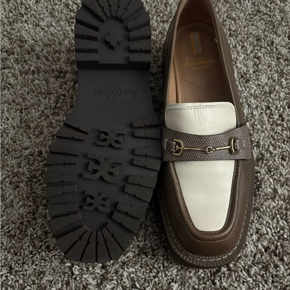 Sam Edelman Brown and Cream Loafers - Picture 3 of 5